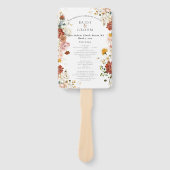 PixDezines Rustic Waterverf Herfst Garden Flowers Handwaaier (Voorkant)