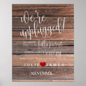PixDezines Rustic Wood Panels #UNPLUGGED CEREMONY Poster (Voorkant)