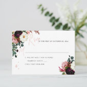 PixDezines Rustieke Bloom Waterverf RSVP Kaart (Staand voorkant)