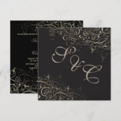 PixDezines rustieke krullen/nep zilver Kaart (Voorkant / Achterkant)