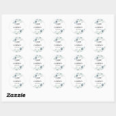 PixDezines Rustieke Waterverf Groen Eucalyptus C Ronde Sticker (Vel)