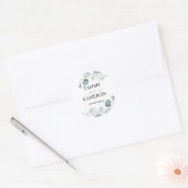 PixDezines Rustieke Waterverf Groen Eucalyptus C Ronde Sticker (Envelop)