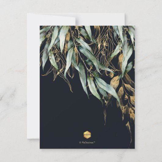 PixDezines Rustieke Willow Eucalyptus Marine in Go Kaart (Achterkant)