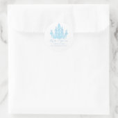 PixDezines rustige blauwe kroonluchter Ronde Sticker (Tas)