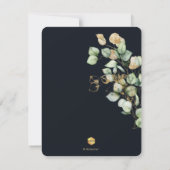 PixDezines Rustische Dollar Eucalyptus Navy n Goud Kaart (Achterkant)