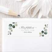 PixDezines Rusttic Waterverf Greenery Eucalyptus Etiket (Insitu)