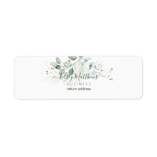 PixDezines Rusttic Waterverf Greenery Eucalyptus Etiket