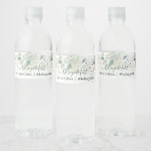 PixDezines Rusttic Waterverf Greenery Eucalyptus Waterfles Etiket (Flessen)