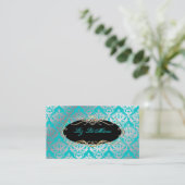 PixDezines sabine damask Visitekaartje (Staand voorkant)