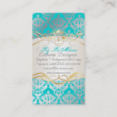 PixDezines sabine damask Visitekaartje (Achterkant)