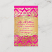 PixDezines sabine damask Visitekaartje (Achterkant)