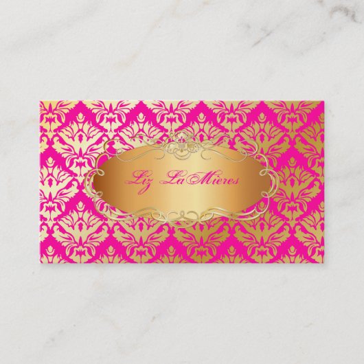 PixDezines sabine damask Visitekaartje (Voorkant)