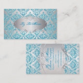 PixDezines sabine damast/faux glitter Visitekaartje (Voorkant / Achterkant)