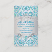 PixDezines sabine damast/faux glitter Visitekaartje (Achterkant)