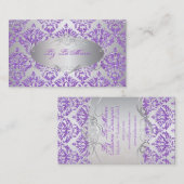 PixDezines sabine damast/faux glitter Visitekaartje (Voorkant / Achterkant)