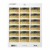 PixDezines Safari,  blauw cheetah Etiket (Full Sheet)