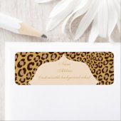 PixDezines Safari, bruin + bruin, Luipaard Etiket (Insitu)