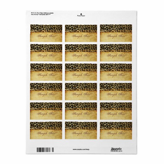 PixDezines Safari, cheetah Etiket (Full Sheet)