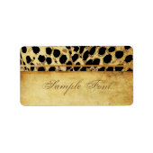 PixDezines  safari/cheetah Etiket (Voorkant)