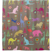 PixDezines Safari Oerwoud/DIY Achtergrond Douchegordijn (Voorkant)