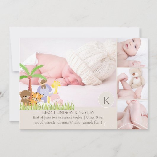 PixDezines safari oerwoud fotosjabloon Aankondiging (Voorkant)