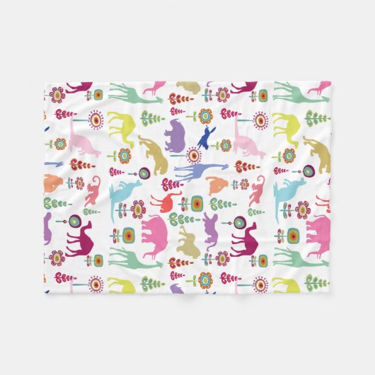 PixDezines safari-tuin Fleece Deken (Voorkant (Horizontaal))