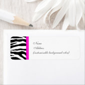 PixDezines Safari, wit + zwart, zebra Etiket (Insitu)