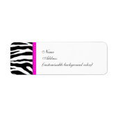 PixDezines Safari, wit + zwart, zebra Etiket (Voorkant)