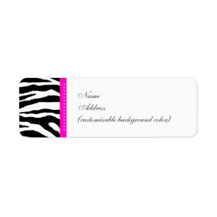 PixDezines Safari, wit + zwart, zebra Etiket