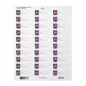 PixDezines Safari, wit + zwart, zebra Etiket (Full Sheet)