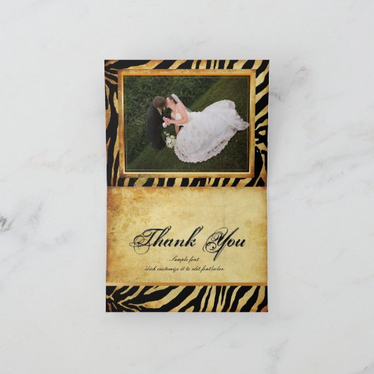 PixDezines safari/ zebra/DIY fonts+color! Bedankkaart (Binnen)