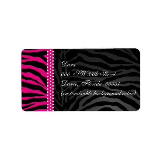 PixDezines Safari/zebra/DIY-kleur Etiket (Voorkant)