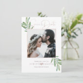 PixDezines SAGE, GROEN DE DATUM OPSLAAN Save The Date (Staand voorkant)