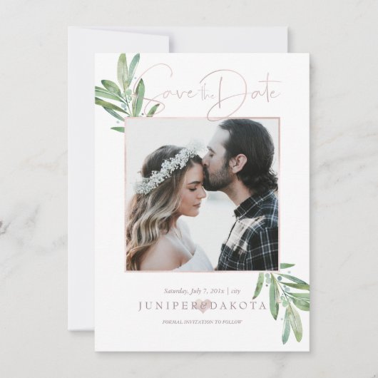 PixDezines SAGE, GROEN DE DATUM OPSLAAN Save The Date (Voorkant)