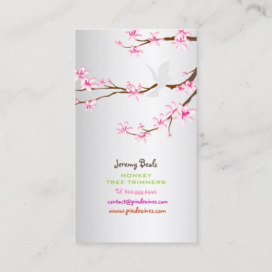 PixDezines sakura/boomtrimmers ♥ Visitekaartje (Achterkant)