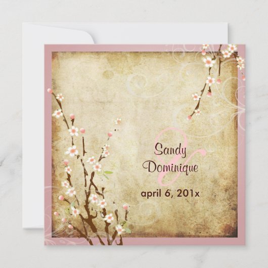 PixDezines  Sakura, DIY kleuren! Kaart (Voorkant)