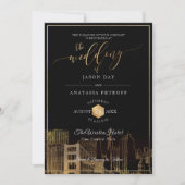 PixDezines San Fran Skyline/Faux Gold/DIY Kaart (Voorkant)