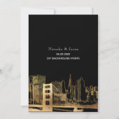 PixDezines San Fran Skyline/Faux Gold/DIY Kaart (Achterkant)