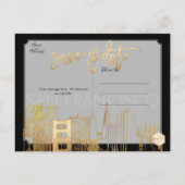 PixDezines San Francisco Bewaar de datum Aankondigingskaart (Achterkant)