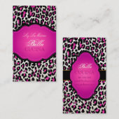 PixDezines Sassy cheetah print/doe-het-zelf achter Visitekaartje (Voorkant / Achterkant)