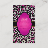 PixDezines Sassy cheetah print/doe-het-zelf achter Visitekaartje (Achterkant)
