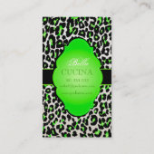 PixDezines Sassy cheetah print/doe-het-zelf achter Visitekaartje (Achterkant)