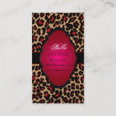 PixDezines Sassy cheetah print/doe-het-zelf achter Visitekaartje (Achterkant)