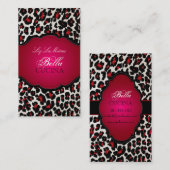 PixDezines Sassy cheetah print/doe-het-zelf achter Visitekaartje (Voorkant / Achterkant)