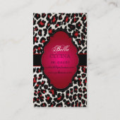 PixDezines Sassy cheetah print/doe-het-zelf achter Visitekaartje (Achterkant)
