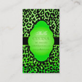 PixDezines Sassy cheetah print/doe-het-zelf achter Visitekaartje (Achterkant)