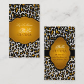 PixDezines Sassy cheetah print/doe-het-zelf achter Visitekaartje (Voorkant / Achterkant)