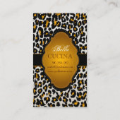 PixDezines Sassy cheetah print/doe-het-zelf achter Visitekaartje (Achterkant)