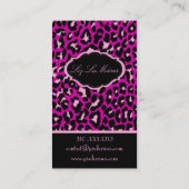 PixDezines Sassy cheetah print/roze/diy achtergron Visitekaartje (Achterkant)