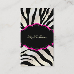 PixDezines Sassy zebra patroon/DIY kleur/zwart Visitekaartje